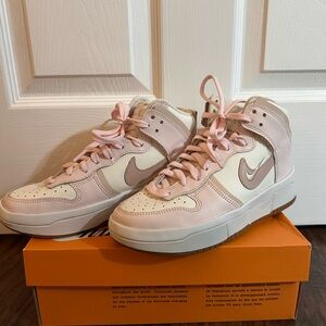 Nike Women's Blush and Cream High-Top Sneakers